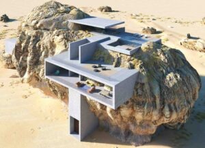 House inside a rock, by Kandal Design 1