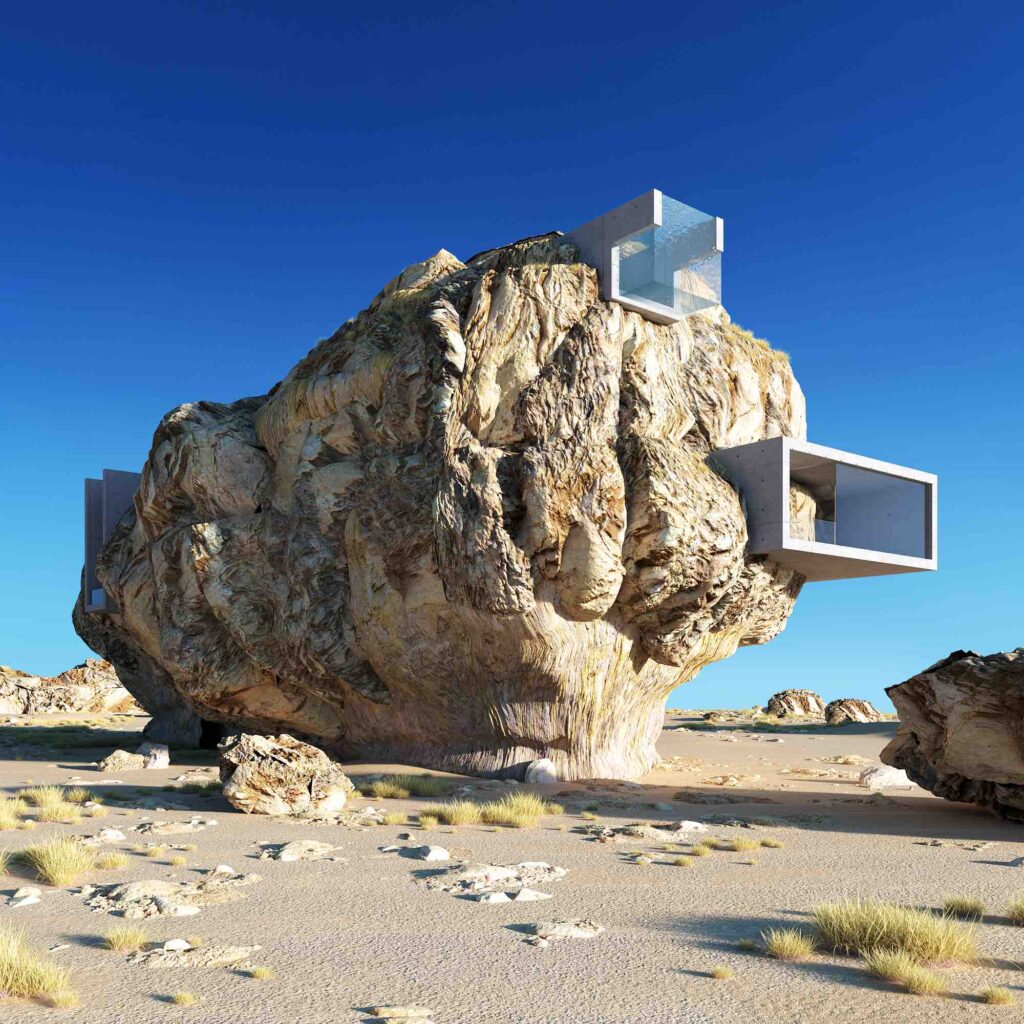 House inside a rock, by Kandal Design 6