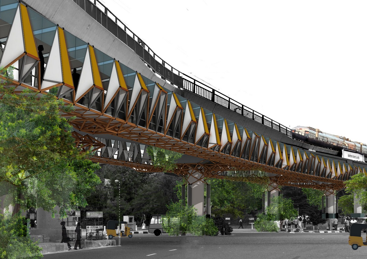 Skywalk, Pragati Maidan Metro station, by Chaukor Studio 1
