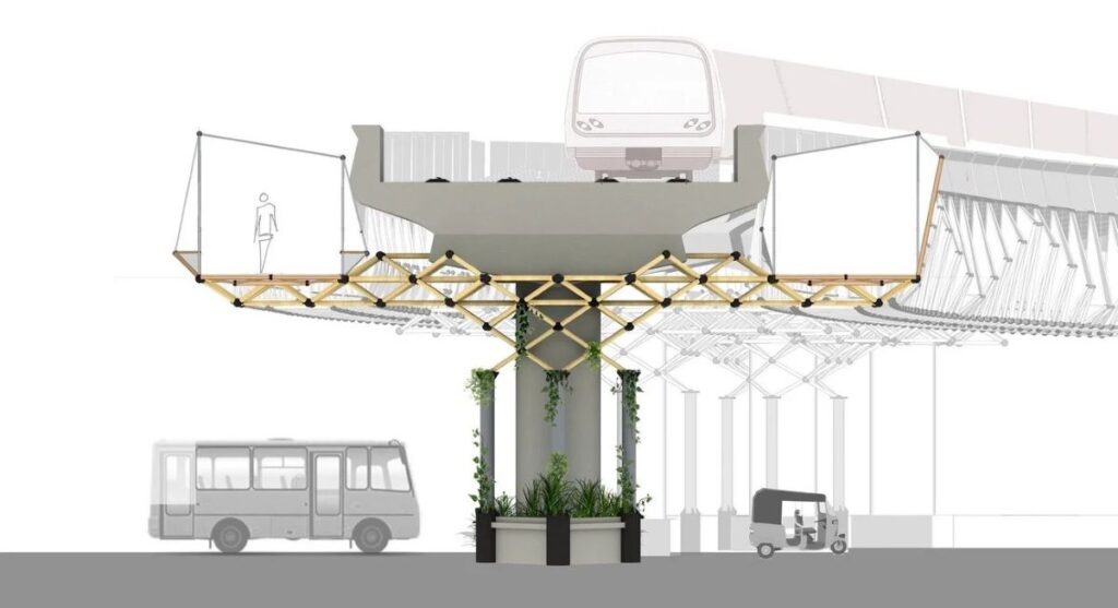 Skywalk, Pragati Maidan Metro station, by Chaukor Studio 4