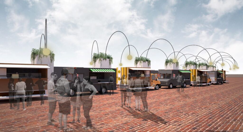 Sewage Line Vendor Park, Mehsana, by BandukSmith Studio 3