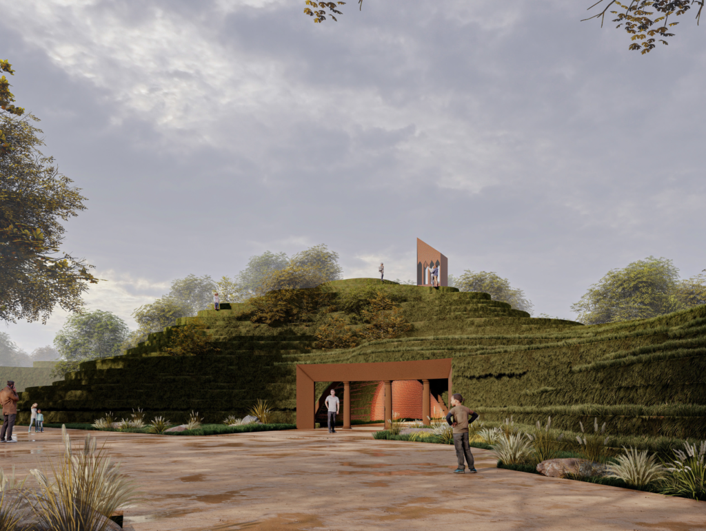 Stupa. Pahal Sports Facility, by SpaceMatters: Competition entry for “PAHAL-Takshila’s Initiative for Sports”