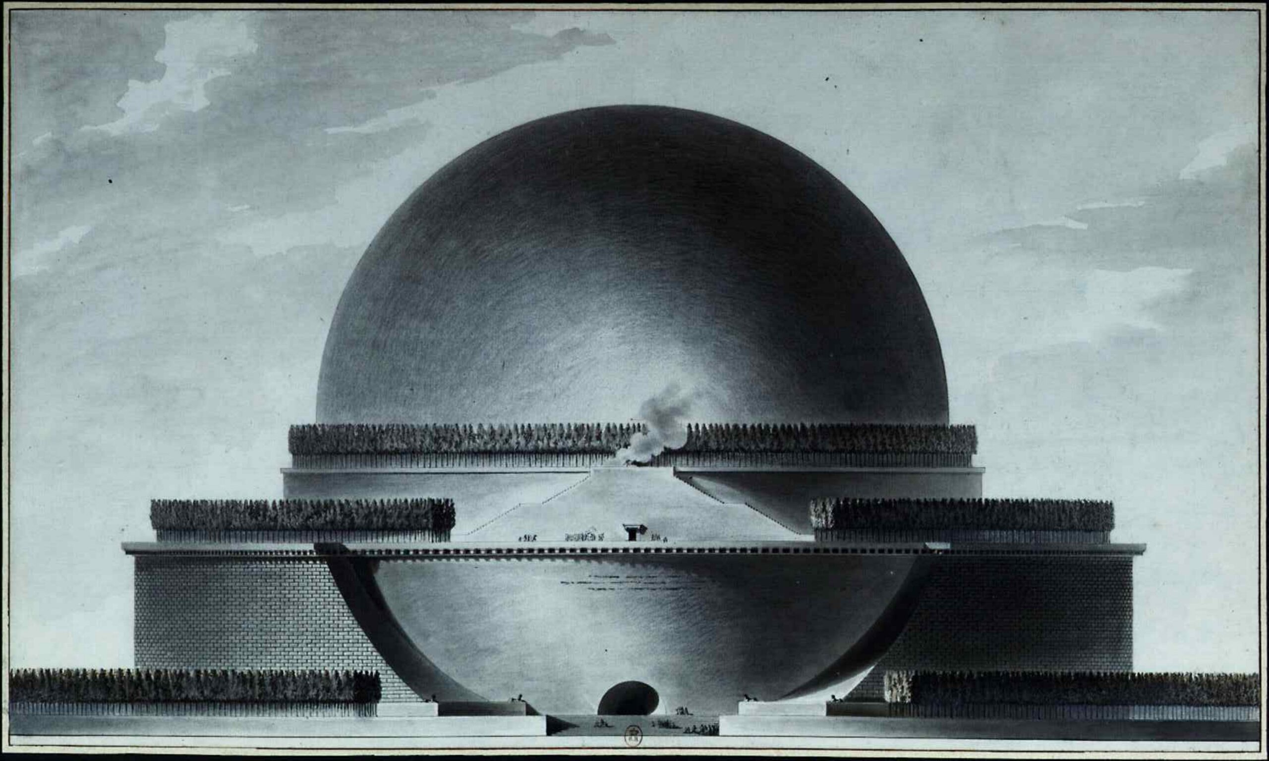 Cenotaph for Sir Isaac Newton, proposed by Étienne-Louis Boullée ...