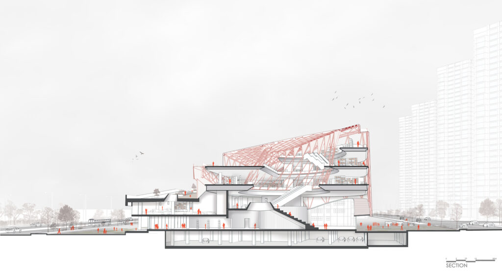 Library as a Community Knowledge Hub, Incheon, South Korea, by CnT Architects
