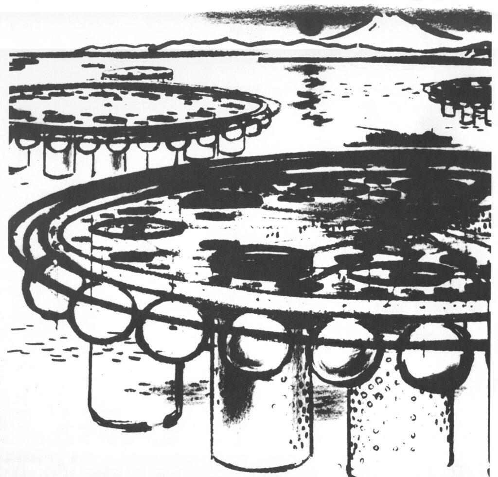 Marine City Project, 1958, by Kiyonori Kikutake. Source - Scientific and Academic Publishing