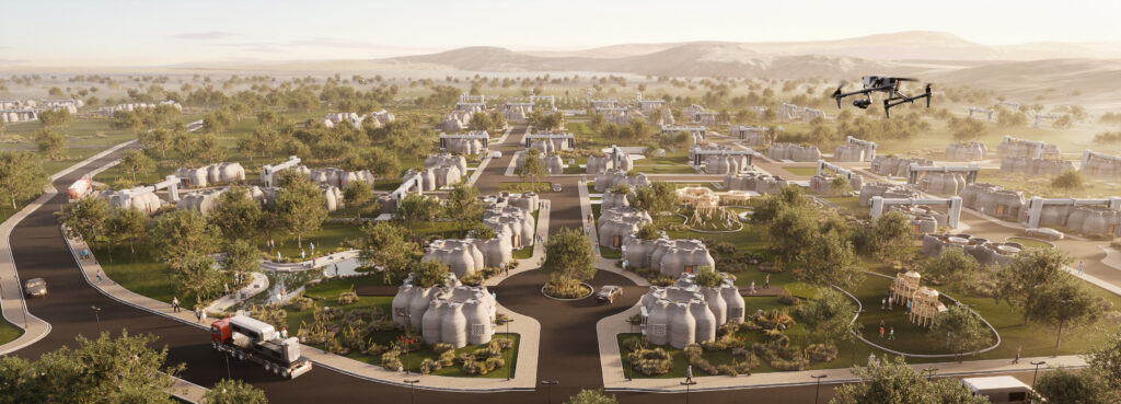 Octacove homes, aerial view, by Sameep Padora and Associates