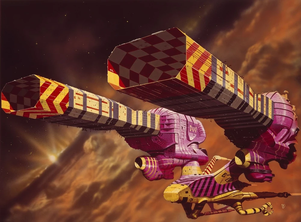 Chris Foss references Pink Panther -21 (September 1974) published by Gold Key. Source - Wiki Fandom