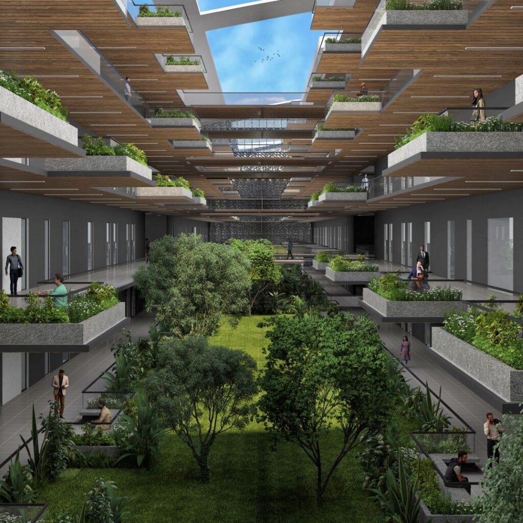 Courtyard. Bombay High Court. © Sanjay Puri Architects