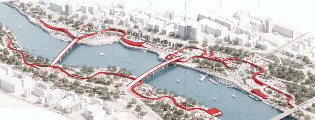The Red Ribbon Riverwalk by AIRIlab 1