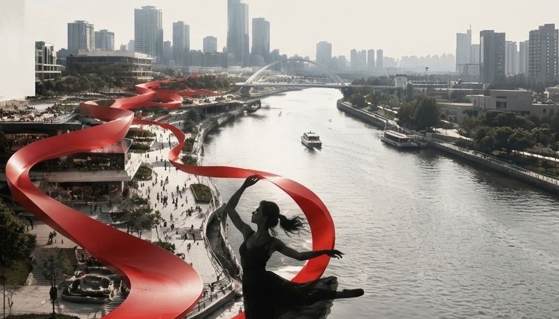 The Red Ribbon Riverwalk by AIRIlab 14