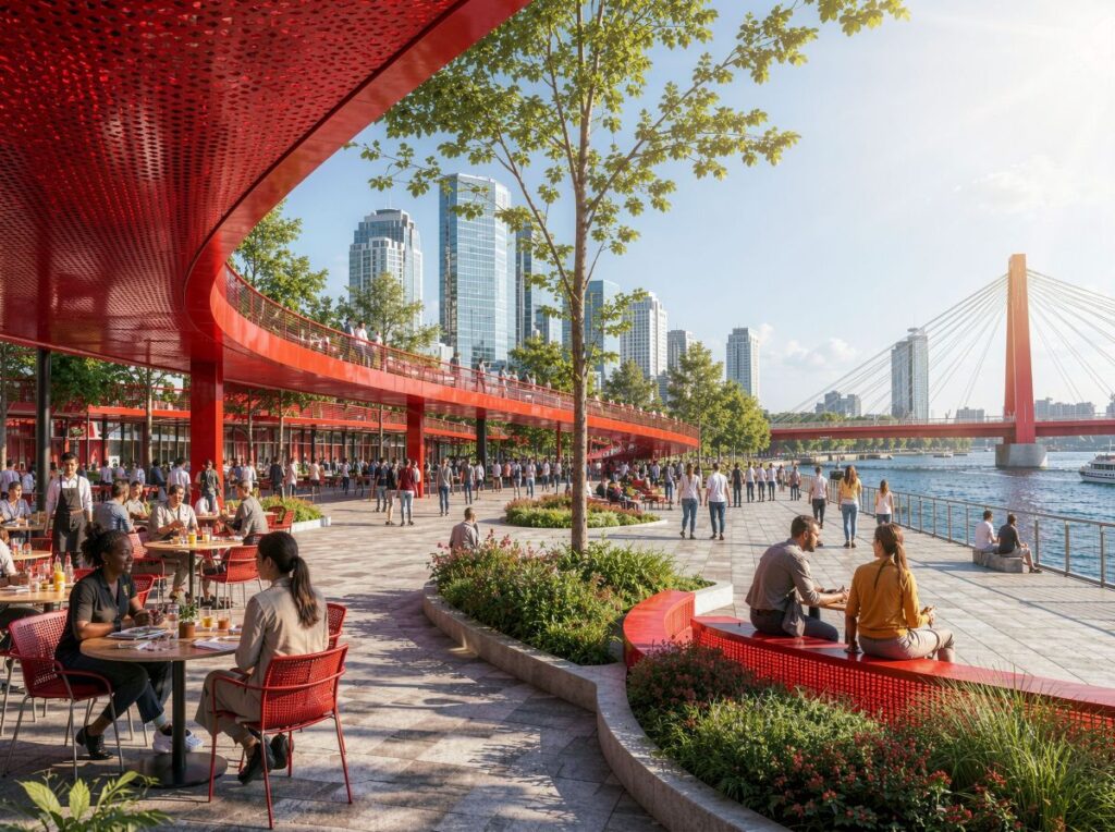 The Red Ribbon Riverwalk by AIRIlab 3