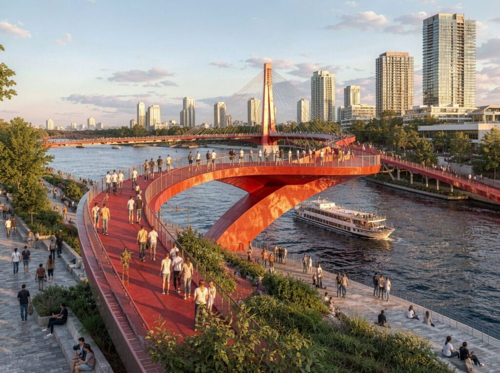 The Red Ribbon Riverwalk by AIRIlab 4