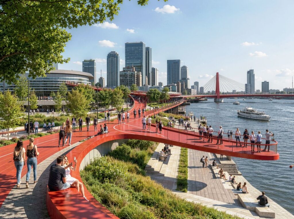 The Red Ribbon Riverwalk by AIRIlab 6