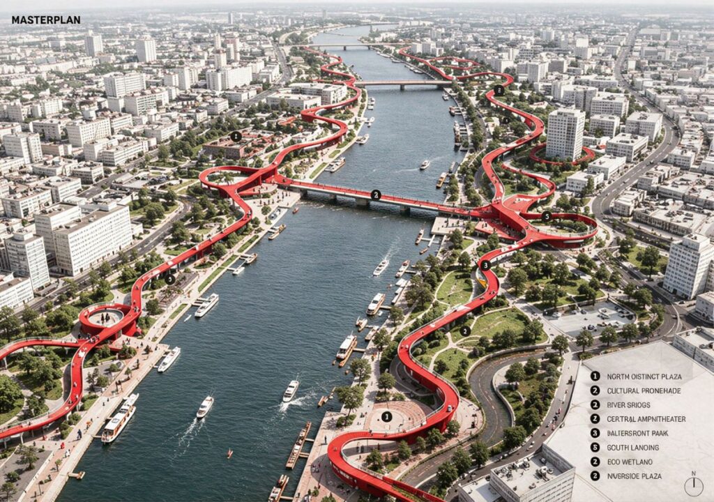 The Red Ribbon Riverwalk by AIRIlab 8