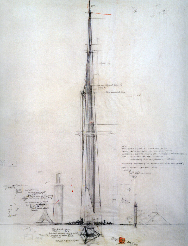 The Illinois, Chicago, USA, by Frank Lloyd Wright 1